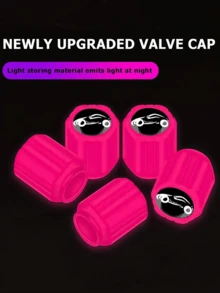 12/8 Pcs Fluorescent Tire Valve Caps - Flash Tire Hats, Automotive Tire Decorations, Light Up Your Car With These Unique Car Gifts, A Must-Have For A New Car, A Gift For A New Car,The Car Tire Valve Cap And Motorcycle Valve Core Emit Light. - Multicolor - View 10