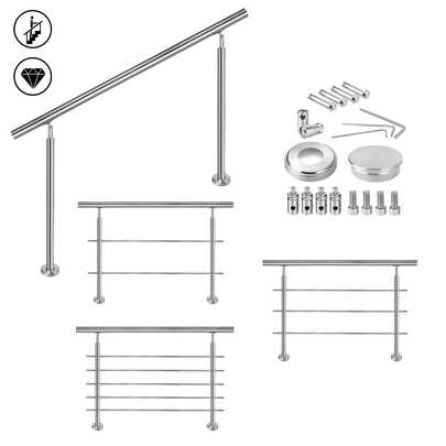 Stainless Steel Railings And Handrails – Suitable For Indoor And Outdoor Wall-Mounted Stair And Balcony Guardrails