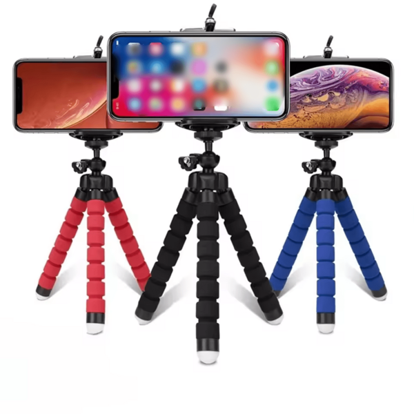 Soporte de trípode flexible con forma de pulpo para teléfono, adecuado para fotografía