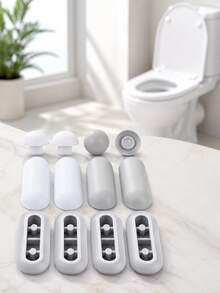 6-12 pezzi Paracolpi per sedile del WC, tamponi in gomma morbida per sedile del WC, guarnizioni di ricambio e cuscinetti per coperchio del WC, accessori per il bagno - Multicolore - Visualizzare 5