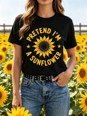 Women T-Shirts - 黑色 - 查看 1