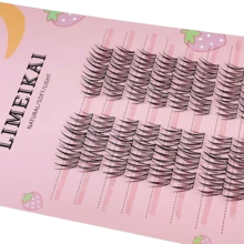 LIMEIKAI 60 Clusters 0.07mm Faux Mink Lash Clusters C Curl 10-14mm Mixed Length Fluffy Natural Looking Reusable DIY Lash Extension Kit For Beginners - View 7