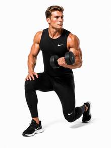 Nike Men's New Training Fitness Yoga Breathable Fitness Quick-Drying Small Hook Sports Trousers - Black - View 4