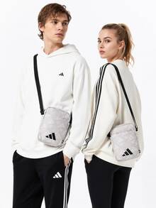 Adidas 斜背包男包女包新款戶外運動包輕便休閒通勤大容量單肩包 尺寸約 39×28×11cm - 黑灰色 - 查看 1