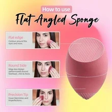 BS-MALL 7pcs Pink Makeup Sponge Set, Latex-Free, Customizable Logo, Soft Facial Foundation Blending Makeup Sponge Set - Pink - View 2