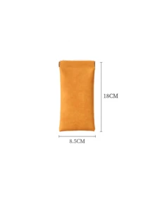 1pc Soft Fashion Eyeglass Storage Bag, Random Color, Daily Portable Squeeze Top Eyeglass Case, Minimalist Solid Color Eyeglass Storage Pouch, Suitable For Fashion Glasses, Sunglasses, Reading Glasses And Myopia Glasses Accessories - View 14