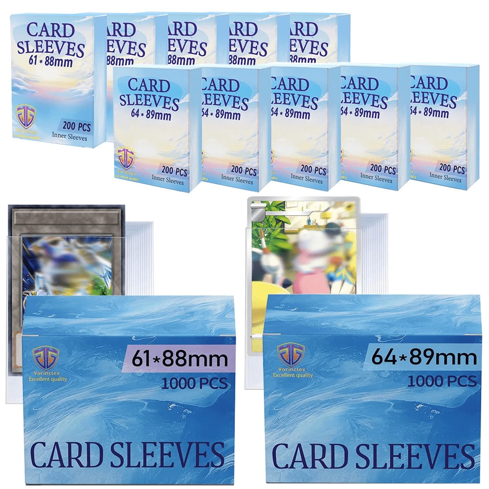 1000pcs Inner Card Sleeves, Perfect Fit For /Cards, Sports Cards, Football Cards, Smooth And Durable - Multicolor - View 1