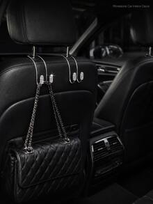 Luxury Crystal Car Backseat Hook, Durable Metal Backrest Hook, Shiny Design, Suitable For Women, Universal Fit For SUV And Sedan - A - View 1