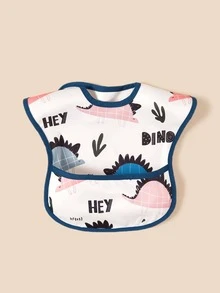 1 buah Celemek Bayi Bermotif Lucu, Unisex untuk Bayi Laki-laki dan Perempuan, Nyaman Dipakai, Tahan Lama dan Mudah Dibersihkan - MultiWarna - View 16