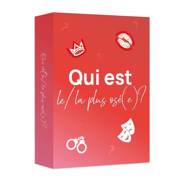 New French "Qui Est" Game Cards, Includes 55 Cards Design, A Conversation Game Card Designed To Deepen Your Relationship And Encourage Sincere Communication, Used To Create Atmosphere In Any Gathering, Perfect For Game Night, Ideal Gift For 21st Birthday, Also Best Choice For Valentine's Day And Christmas.