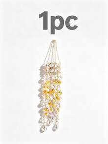 1pc Bell Flower Sun Catcher, Colorful Rainbow Maker, Floral Pattern, Reflective Decorative Wind Chime, Suitable For Balcony, Garden, Home Decor, Nature Lover Gift, Spring/Summer Decoration - Multi-color - View 11