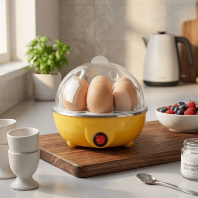 Cozedor de Ovos Elétrico Portátil Cozinha à Vapor 110V Cor Aleatória