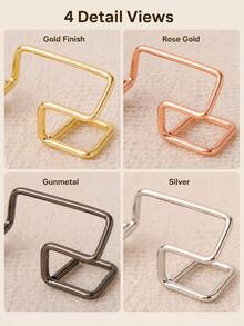 Creative Hollow Business Card Holder And Storage Stand, Minimalist Card Display Rack For Office Desk, Multi-Purpose Photo Note Display Accessory For Home Studio Countertop, Vertical Desktop Business Card Holder; Dual-Use Photo And Business Card Display Rack - Multi-color - View 8