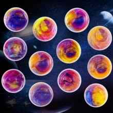 銀河史萊姆星球派對禮品組，兒童玩具，彈性，適合男孩女孩，教室獎勵，可拉伸史萊姆套組，聖誕襪填充物，禮品袋填充物，復活節籃子填充物，派對用品，生日禮物 - 1 - 查看 6