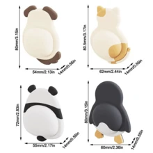 1pc/4pcs Cute Cartoon Door Stopper Anti-Collision Pad, Soft Rubber Sticker, Refrigerator Back Wall Buffer Pad - A - View 2
