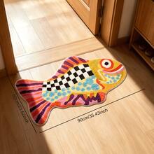 Cute Goldfish Pattern Decorative Rug, Soft Non-Slip Plush Thick Short Pile, Machine Washable, With Non-Slip Backing, Fun Home Decor, Suitable For Bedroom Living Room Entryway Bathroom Toilet, Warm Housewarming Gift - A - View 6