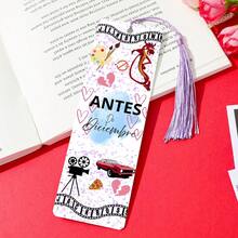 1pc PET Printed Bookmark, Exquisite And Beautiful Pattern, Durable And Elegant, Unique Design Suitable For Daily Use Or Collection. The Best Gift For Back To School Season, Whether For Personal Use Or As A Gift For Family And Friends, It's A Unique And Practical Gift Choice, Adding Atmosphere And Joy To Reading Time (Random Color Tassel) - 1 Piece - View 1