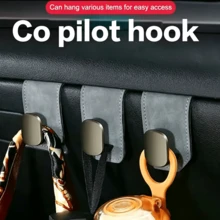 Car Seat Hook Passenger Storage Box Hook Metal Hook Suitable For High Load Capacity Luxury Velvet Large Capacity Car Handbag Hook - A - View 3