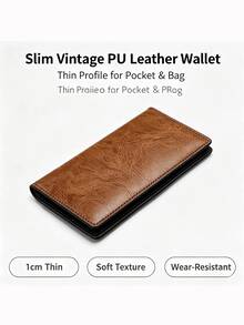 Dompet Tangan Pria Gaya Vintage untuk Bisnis, Dompet Koin dan Kartu, Dompet Genggam - MultiWarna - View 3