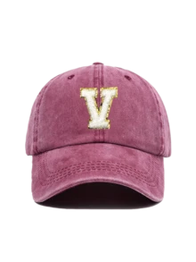 PC Neutral Baseball Cap A-Z 26 Letters Y2K Style Adjustable Vintage Hat Men Women Outdoor Travel Daily Street Sun Protection Cap Gift - Burgundy - View 7