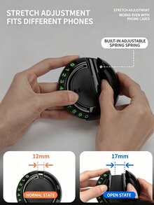 All-In-One Car Dashboard Storage Non-Slip Mat, Adjustable Spring Phone Holder, Fluorescent Hidden Parking Card, Plaid Non-Slip Car Dashboard Mat, Scratch-Resistant Easy Installation Car Accessories, Can Hold Phone, Keys, Glasses, Ornaments, Suitable For Most Car Models - A - View 7