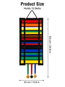 1pc Wall-Mounted Martial Arts Belt Organizer, Portable Karate Belt Display Rack With Medal Hanger, Lightweight Hanging Taekwondo Belt Display Stand, Suitable For Martial Arts Learners,Boxing Equipment,Boxing,Workout Equipment - Belt Storage - View 11