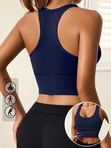 2pcs Women's Bra, Backless Wireless Sports Bra, Suitable For Sports And Fitness Wear - Multicolor - View 2