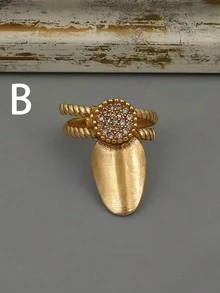 XYHEALER 1/4 buah Cincin Kuku Terbuka Wanita Perak Vintage, Set Cincin Cakar Ujung Jari Gaya Gothic Punk, Penutup Kuku Desain Ular/Kucing/Pohon Perhiasan yang Dipersonalisasi - MultiWarna - View 16