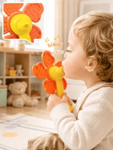 Infant Rattle Set, High Chair Toy, Grip And Rotate, Interactive Developmental Infant Tray Toy, Newborn Gift, Children, Baby Teething Relief Chewing Toy, Boys And Girls - Multicolor - View 8