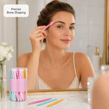 51/41/31/21/12/1pc Colorful Eyebrow Razors For Women, Precise Eyebrow Trimming Knife With Protective Cap, Facial Hair Removal Shaver, Women's Razor, Facial Hair Remover, Makeup Grooming Tool, Portable Travel Beauty Accessory, Pink Blue Yellow Eyebrow Trimming Tool - Upgraded Version - View 3