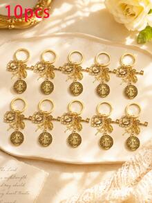 1pc Religious Themed Novelty Keychain | Cross Keychain, Bag Charm, Comes With Various Accessories, Prayer Amulet, Can Decorate Bags And Phones, Car Accessory, Jewelry Keychain Pendant - Multicolor - View 13