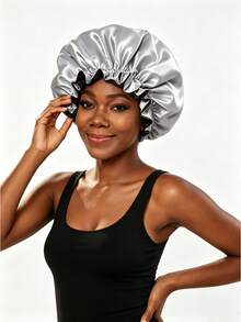 YPGVUO Reversible Ruffle Edge Satin Sleep Bonnet, Soft Elastic Night Hair Cap For Overnight Curly Hair Protection, Delicate Birthday Holiday Gift For Women - Lace Round Hat - View 11