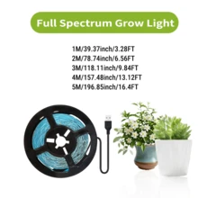 USB LED Plant Grow Light Strip 3M Full Spectrum Growing Lamp For Indoor Plants Herbs Flowers Seedlings - Plant Light Strip - View 3