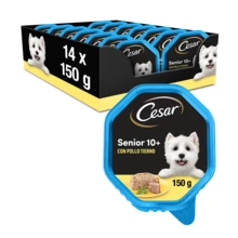 Cesar Comida Húmeda para Perros Senior en paté con Pollo y Arroz (Pack de 14 Tarrinas x 150g) - gramo - Ver 1