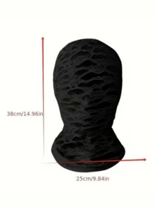 1pc Summer Party Cosplay Ice Silk Mask, Funny Prank Breathable Head Cover, Transparent High Elasticity Headgear - A - View 2