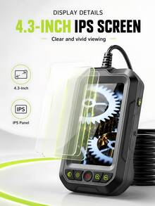كاميرا منظار صناعي، شاشة IPS مقاس 4.3 بوصة، مقاومة للماء IP67، بطارية 2600mAh قابلة للشحن عبر Type-C، كابل بطول 1 متر/3.28 قدم، مع مغناطيس وخطاف ومرآة جانبية، مناسبة لفحص الأنابيب وإصلاح السيارات وأنظمة HVAC وتشخيص السيارات، جهاز للرجال - المنظار الداخلي - مشاهدة 8