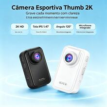 Câmera Esportiva 2K HD, Ângulo Ultra Amplo de 130°, Gravador Portátil com Suporte para Peito, Ideal para Gravação de Vlogs, Ciclismo e Aventuras ao Ar Livre - Visão 5