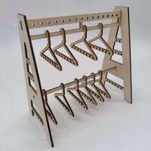 Wooden Earring Display Stand With Mini Hooks, Earring Storage Rack For Selling Jewelry, Wooden Earring Display Stand For Women's Stud Earrings, Retail And Personal Use, Hanging Jewelry Storage Rack - Multicolor - View 11
