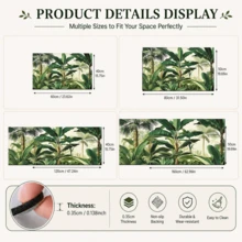1pc Banana Leaf Pattern Printed Diatomaceous Earth Kitchen Mat, Absorbent Kitchen Floor Mat, Kitchen Rug, Long Runner Mat, Sink Front Mat, Suitable For Kitchen, Bathroom, Entryway, Hallway, Laundry Room And Home Decor - Multicolor - View 10