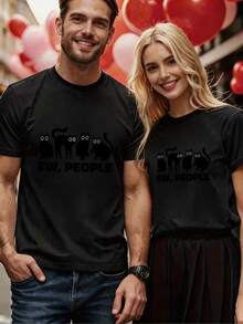 Men T-Shirts - 黑色 - 查看 2