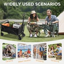 Foldable Track & Field Equipment Cart | Large Capacity Camping Wagon | Foldable Multi-Function Outdoor Trolley | 300kg Load Capacity, Adjustable, Suitable For Track & Field/Camping - B - View 10