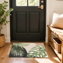 1pc Tropical Green Plant Pattern Printed Diatom Mud Kitchen Mat, Absorbent Kitchen Floor Mat, Kitchen Rug, Long Strip Foot Mat, Sink Front Mat, Suitable For Kitchen, Bathroom, Entryway, Hallway, Laundry Room And Home Decor - Multicolor - View 15