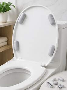 6-12 pezzi Paracolpi per sedile del WC, tamponi in gomma morbida per sedile del WC, guarnizioni di ricambio e cuscinetti per coperchio del WC, accessori per il bagno - Multicolore - Visualizzare 9