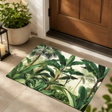 1pc Banana Leaf Pattern Printed Diatomaceous Earth Kitchen Mat, Absorbent Kitchen Floor Mat, Kitchen Rug, Long Runner Mat, Sink Front Mat, Suitable For Kitchen, Bathroom, Entryway, Hallway, Laundry Room And Home Decor - Multicolor - View 8