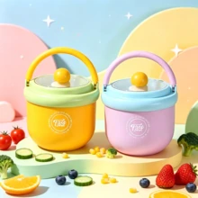500ML 304不鏽鋼頂級極簡時尚款早餐鍋/便當盒，適用於學校/工作/露營/徒步 - 彩色 - 查看 9