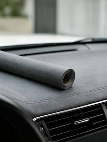 Self-Adhesive Flocked Roll, Faux Suede Fabric, Freely Cuttable, Suitable For Car Interior Modification, Dashboard, Sun Visor, Door Panel, Armrest Refurbishment And Sofa Furniture Decoration - A - View 2