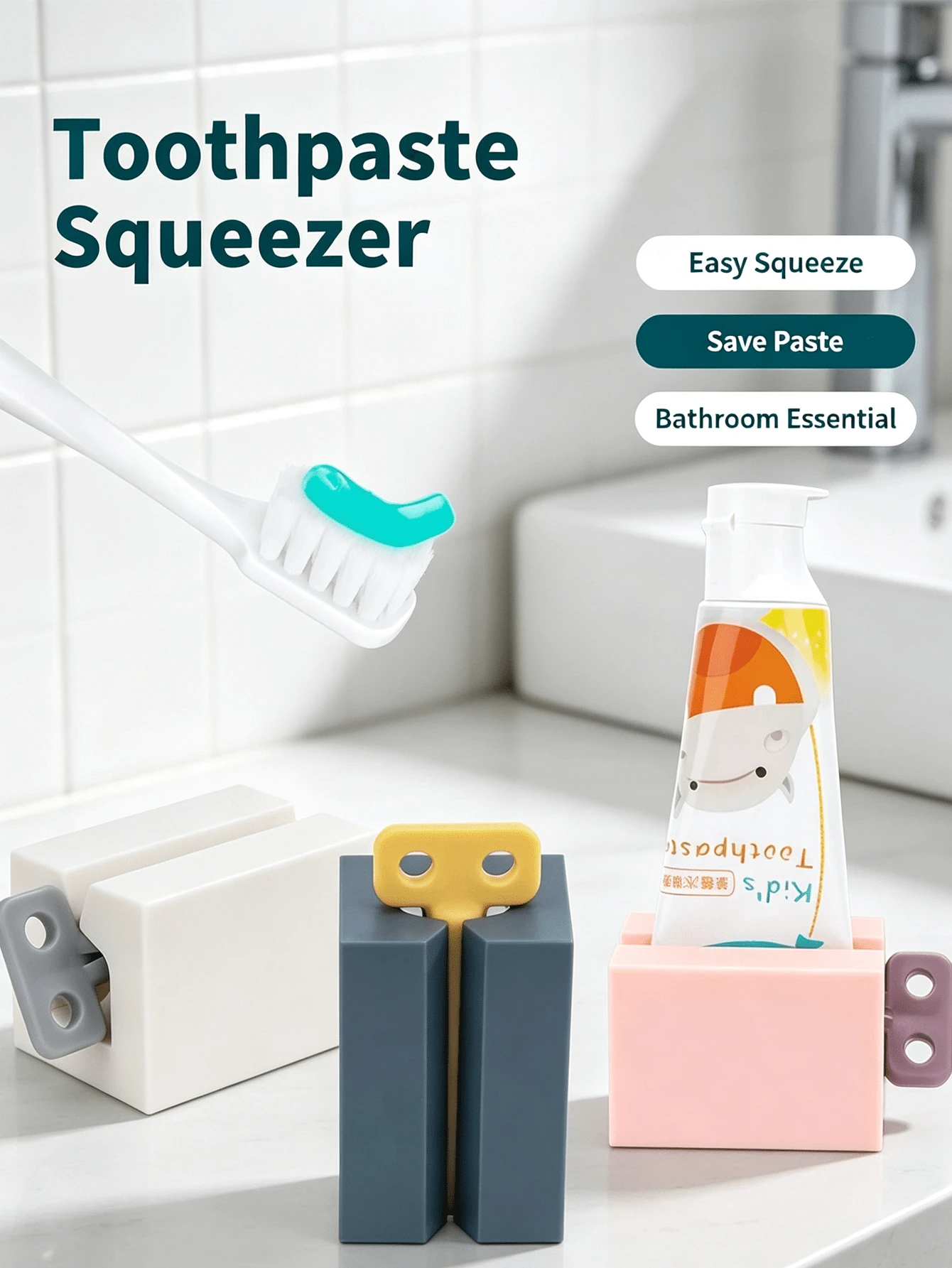 Portable Toothpaste Squeezer, Multicolor Plastic Tube Squeezer, Labor Saving Dispenser For Bathroom Vanity, Household Daily Use.Bathroom Sink, Home Daily Washing Space