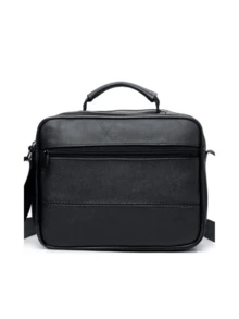 Wear-Resistant PU Leather Crossbody Bag For Men, Multi Independent Zipper Pockets Large Capacity Storage, Fits Smartphone Wallet Mini Tablet - Multicolor - View 4