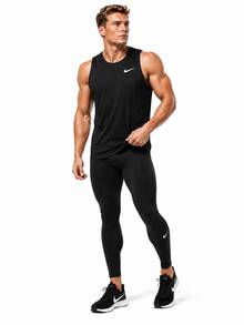 Nike Men's New Training Fitness Yoga Breathable Fitness Quick-Drying Small Hook Sports Trousers - Black - View 3