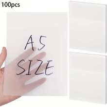 100 Sheets/A4 Translucent Tracing Paper - For Handmade Crafts, Photocopying, Calligraphy, Painting, Writing - White - View 7